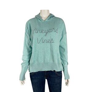 Vineyard Vines Lightweight Hooded Sweater Small Embroidered Preppy Casual Cozy